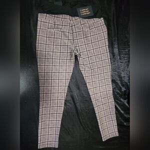 Free Haven Maternity Black and Gray Plaid Dress Pants